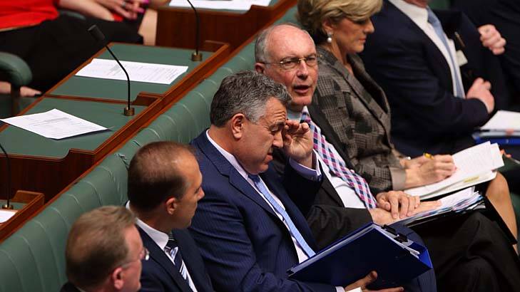 Treasurer Joe Hockey's first budget also came under attack from Labor. Photo: Andrew Meares