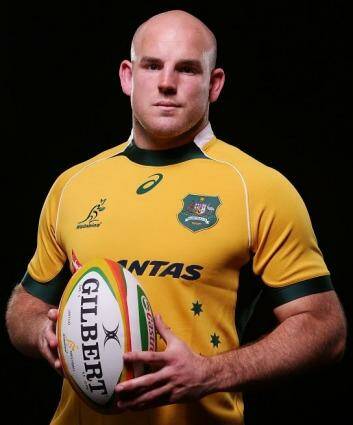 Stephen Moore at a Wallabies photo shoot on Sunday. Photo: Getty Images