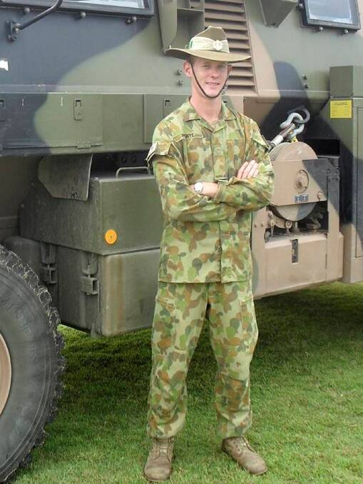Slain by ally: Private Robert Poate, one of three Australian soldiers killed in an insider attack at a base in Afghanistan in August 2012.