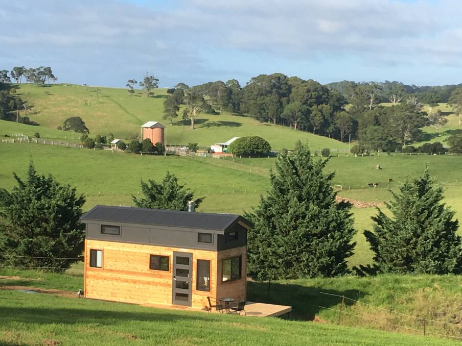 A tiny house among the rolling green countryside of Tilba. Photo: Tim the Yowie Man