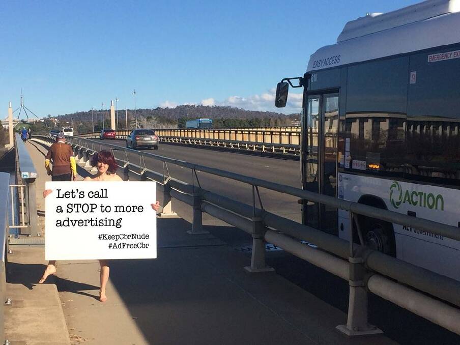 Ad Free Canberra's cheeky social media campaign drew attention to the billboard inquiry. Photo: Ad Free Canberra