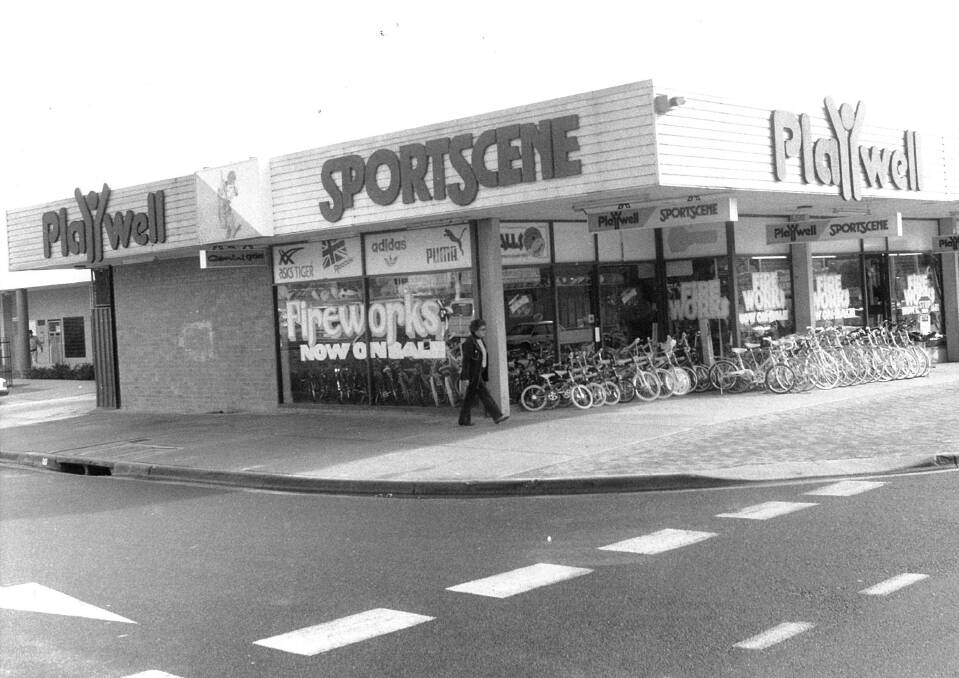 Who remembers the Playwell Sportscene store in Brierly Street? Pictured here in 1990. Photo: Fairfax Media