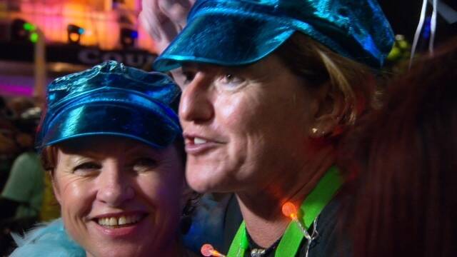City of Sydney councillor Christine Forster and her wife Virginia Edwards at Mardi Gras. Photo: 60 Minutes