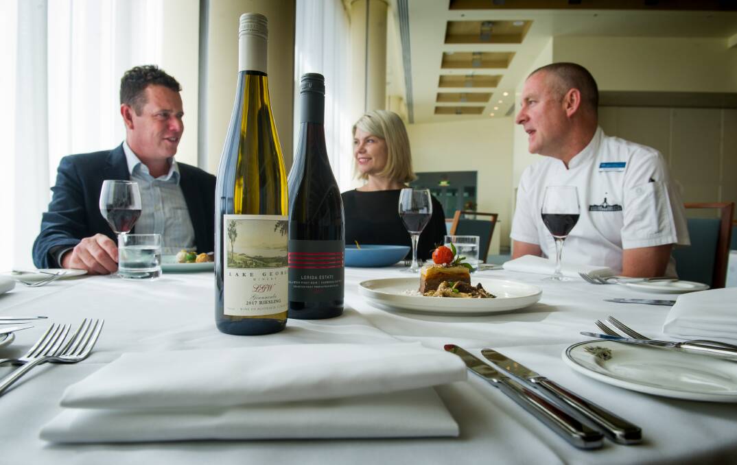 Wines from Lerida Estate and the Lake George Winery are matched with food on the Enlighten menu. Photo: Elesa Kurtz