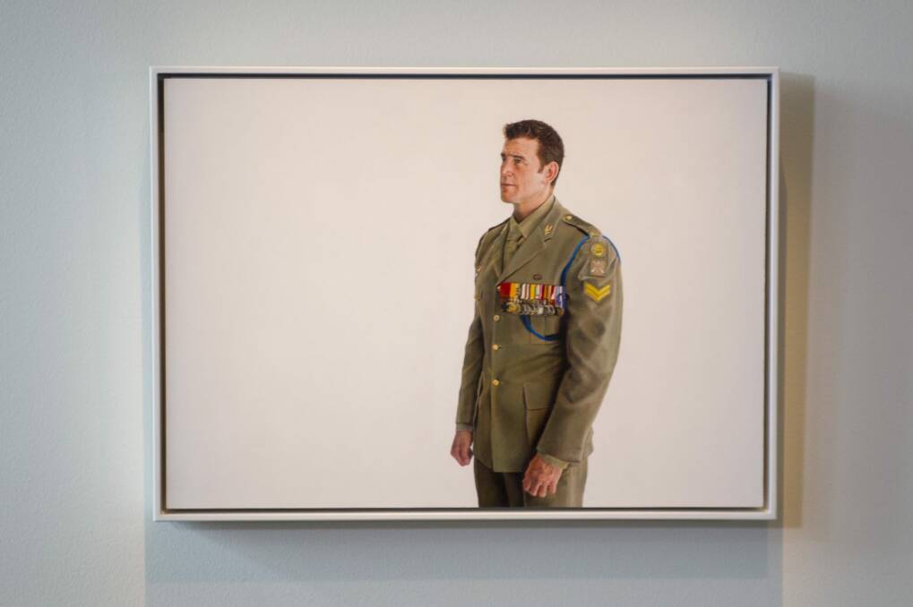 Artist Michael Zavros's second portrait of Ben Roberts-Smith VC, MG. Photo: Jay Cronan