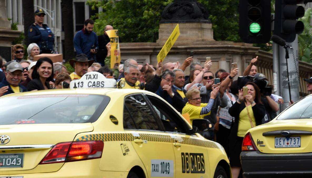 The entry of Uber has led to widespread protests by taxi drivers. Photo: Penny Stephens
