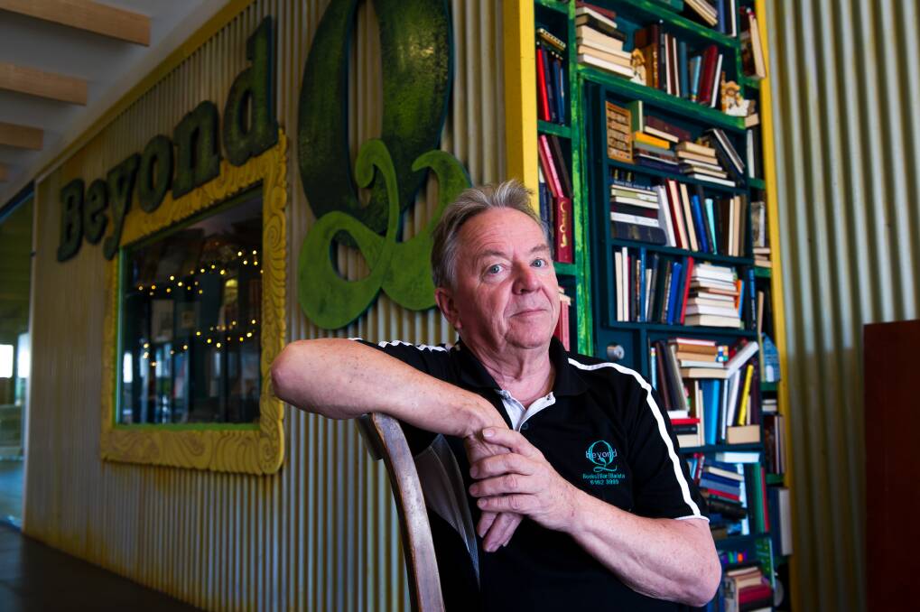 Beyond Q owner Simon Maddox ran his bookshop business in Curtin for 17 years. About 15 of those were spent in the controversial Curtin shops, while two were spent in an adjoining building. Photo: Elesa Kurtz