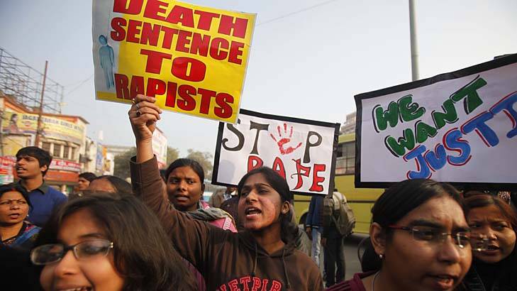 Indian students protest in New Delhi, calling for stiffer penalties for rape. Photo: AP