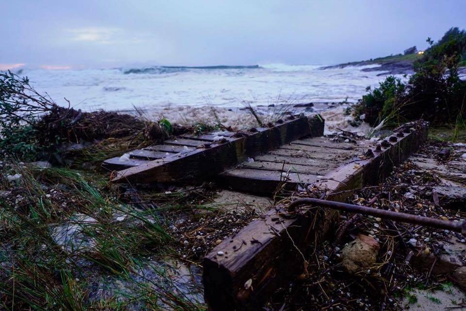 The Bawley Point gantry was washed away in a storm in June. Photo: Supplied