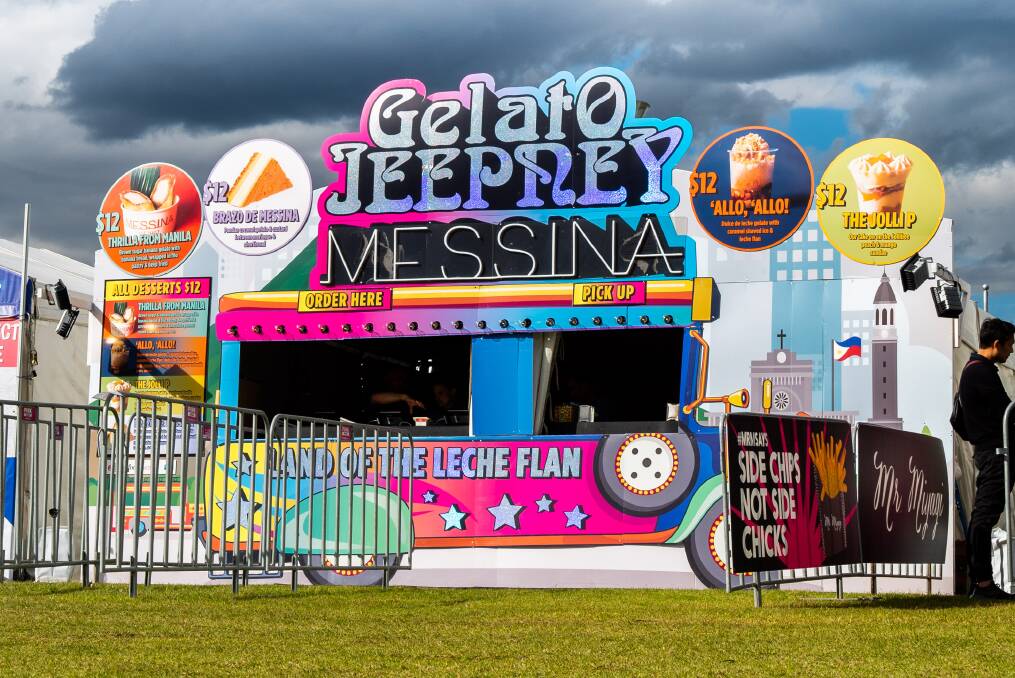 The Gelato Messina stand looks like a giant gelato jeepney - the most popular means of public transportation ubiquitous in the Philippines. Photo: Supplied