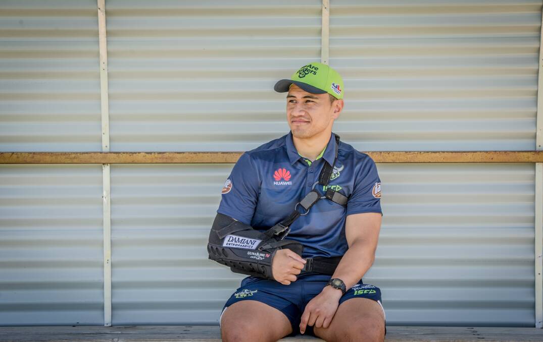 Raiders utility Ata Hingano is expected to be sidelined until round six next season.  Photo: Karleen Minney