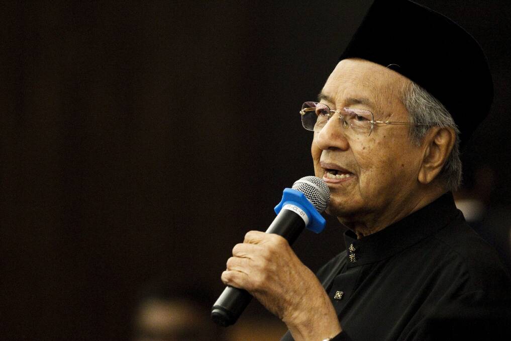 Thirty hours after victory, Mahathir addressed the nation. Photo: AP