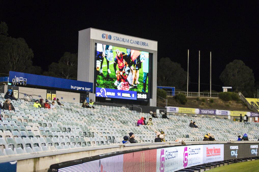 The Brumbies drew their second-worst crowd in club history with just 5283 fans at Canberra Stadium on Saturday.  Photo: Sitthixay Ditthavong