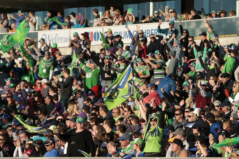 The Canberra Raiders are aiming to have 15,000 members this season. Photo: Jeffrey Chan