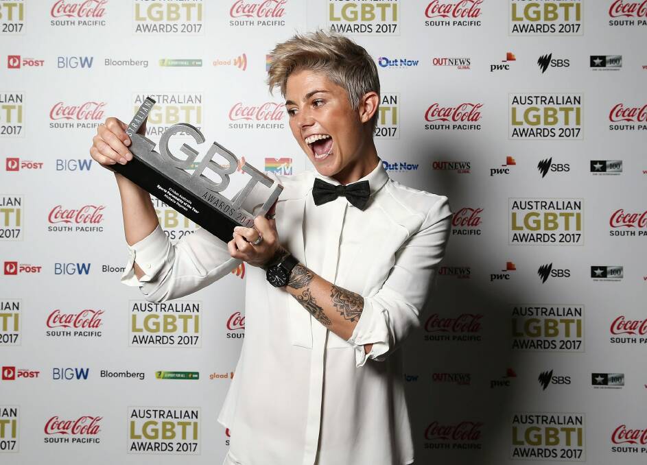 Michelle Heymanwith her award. Photo: Getty Images