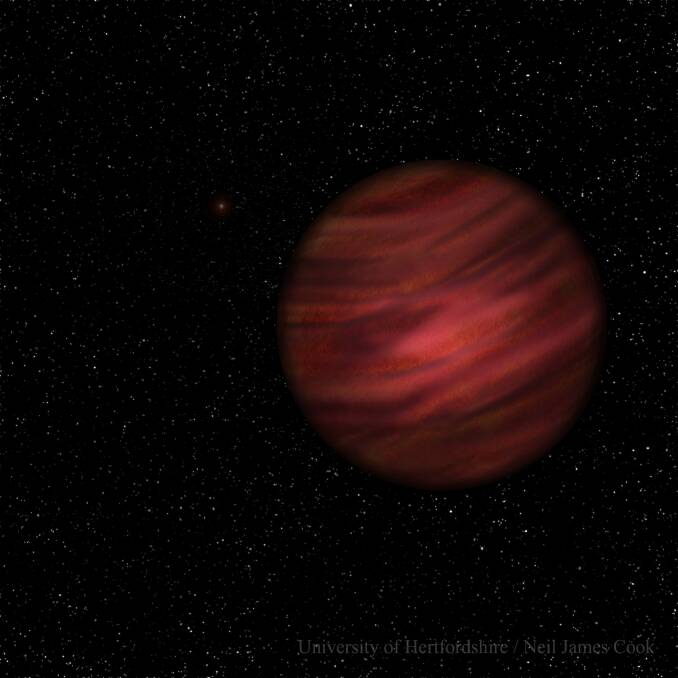 An artist's impression of the gas planet known as 2MASS J2126-8140. Photo: Supplied