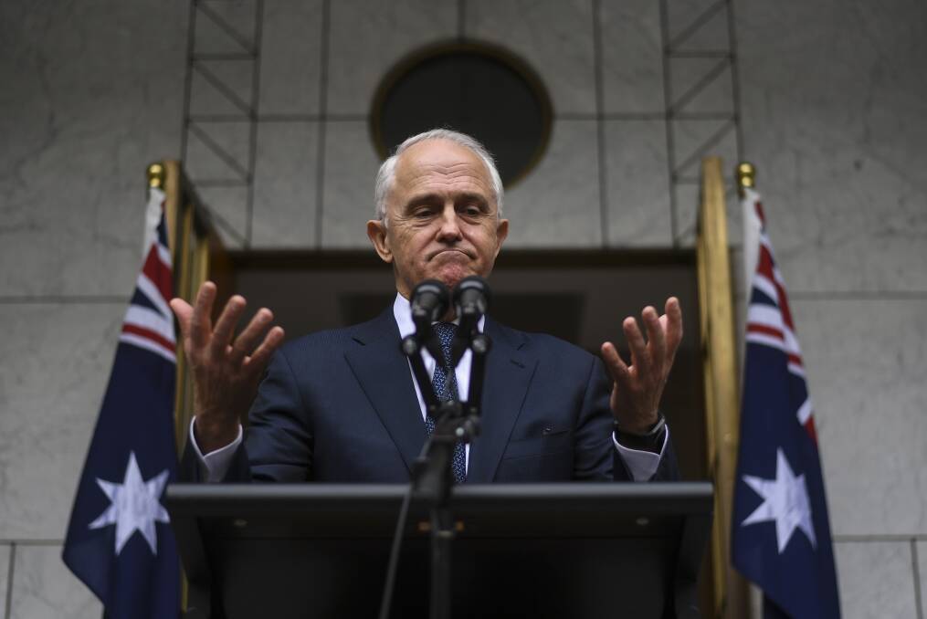 Australian Prime Minister Malcolm Turnbull speaks to the media during a press conference at Parliament House in Canberra, Thursday, August 23, 2018.  Photo: AAP