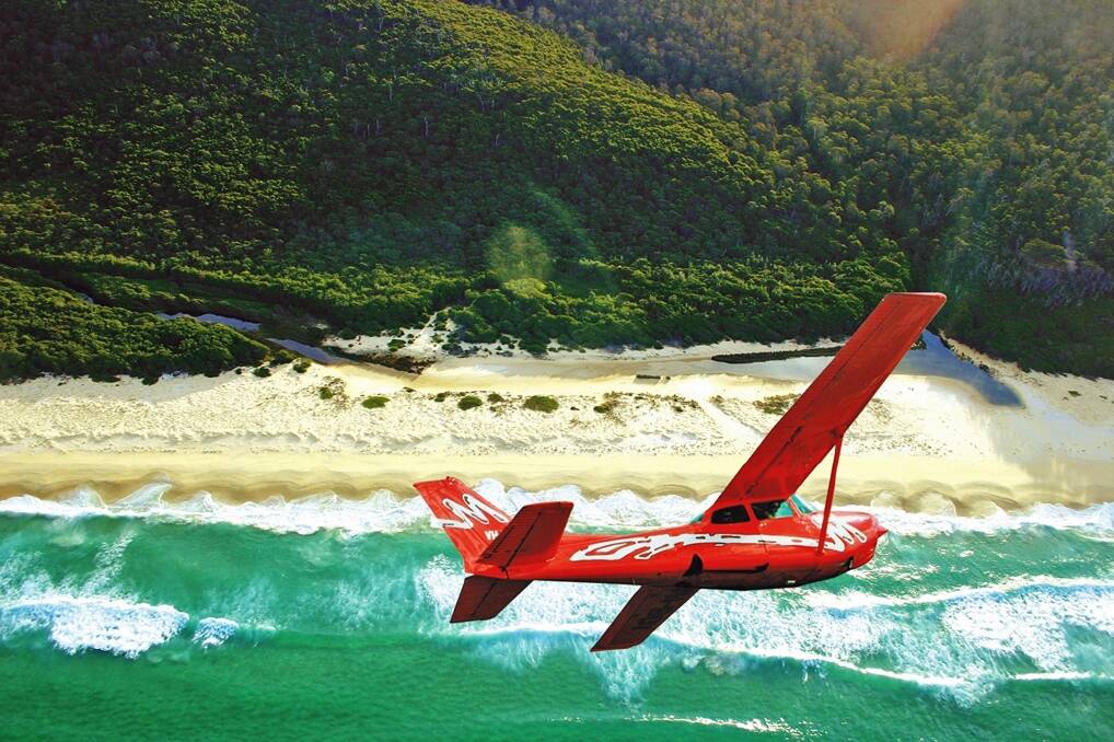 A beach patrol flight over the south coast provides a bird's-eye view of spectacular beaches. Photo: Supplied