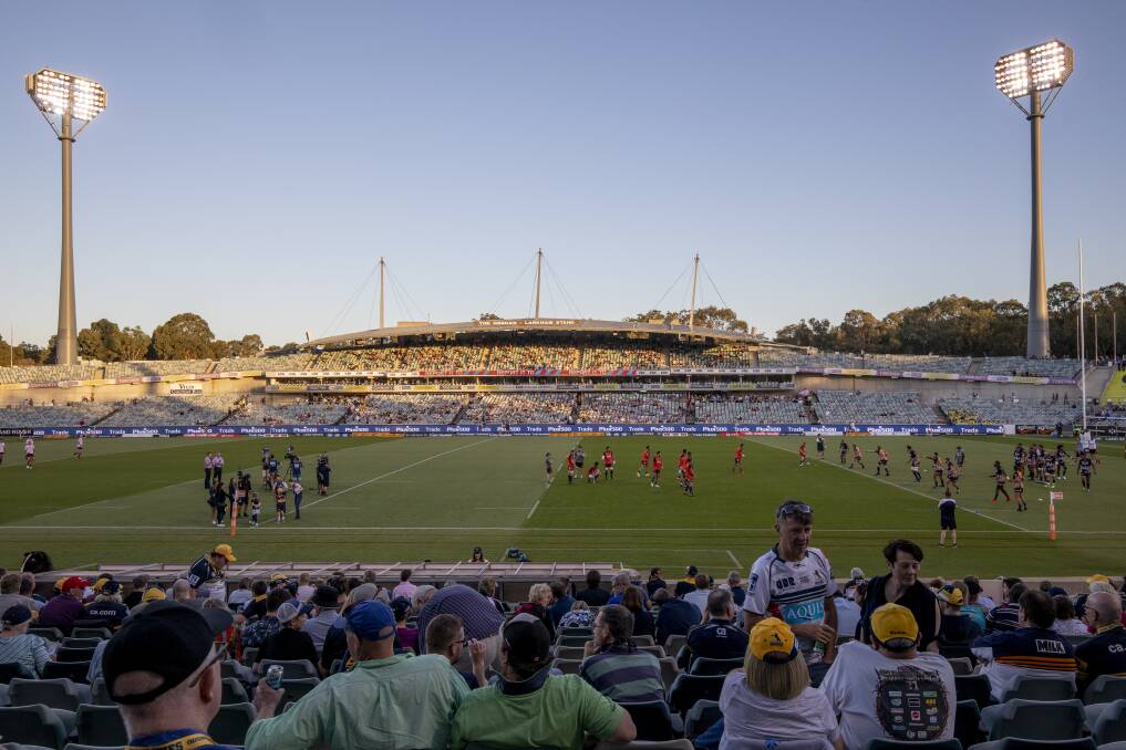 There were 8500 at the Brumbies' first game of the year. Photo: Sitthixay Ditthavong