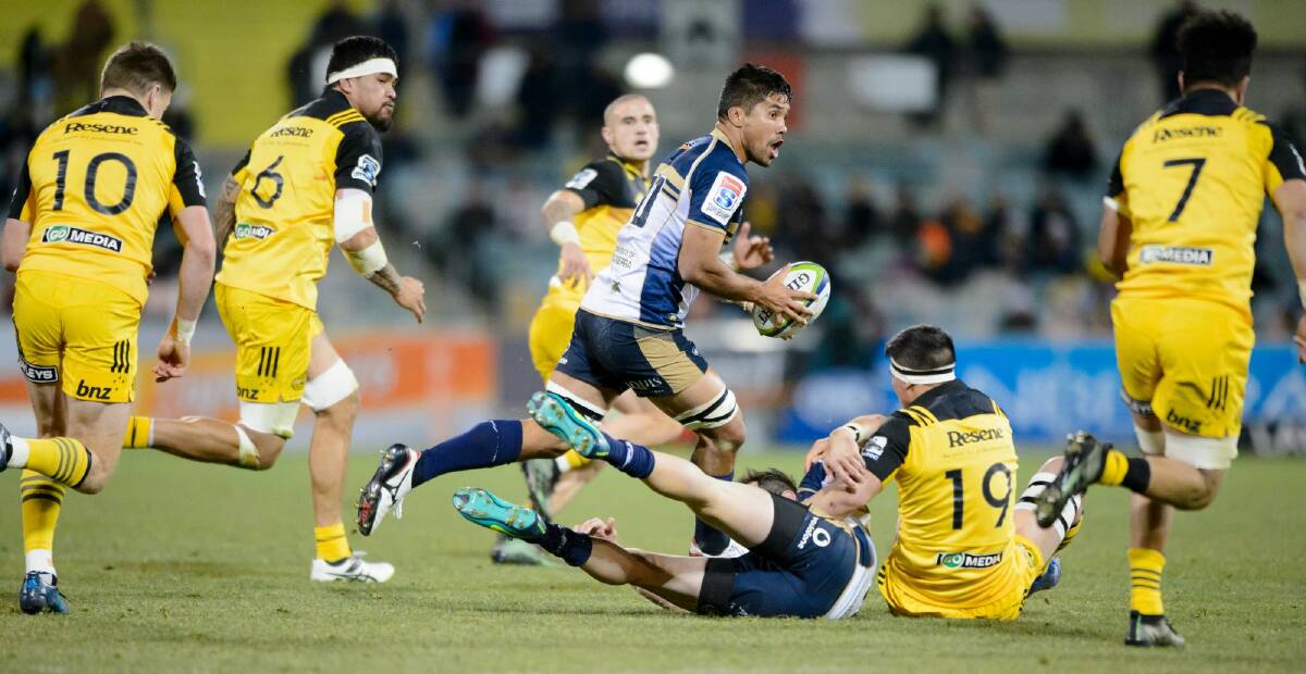 Jarrad Butler in action on Friday against the Hurricanes. Photo: Sitthixay Ditthavong