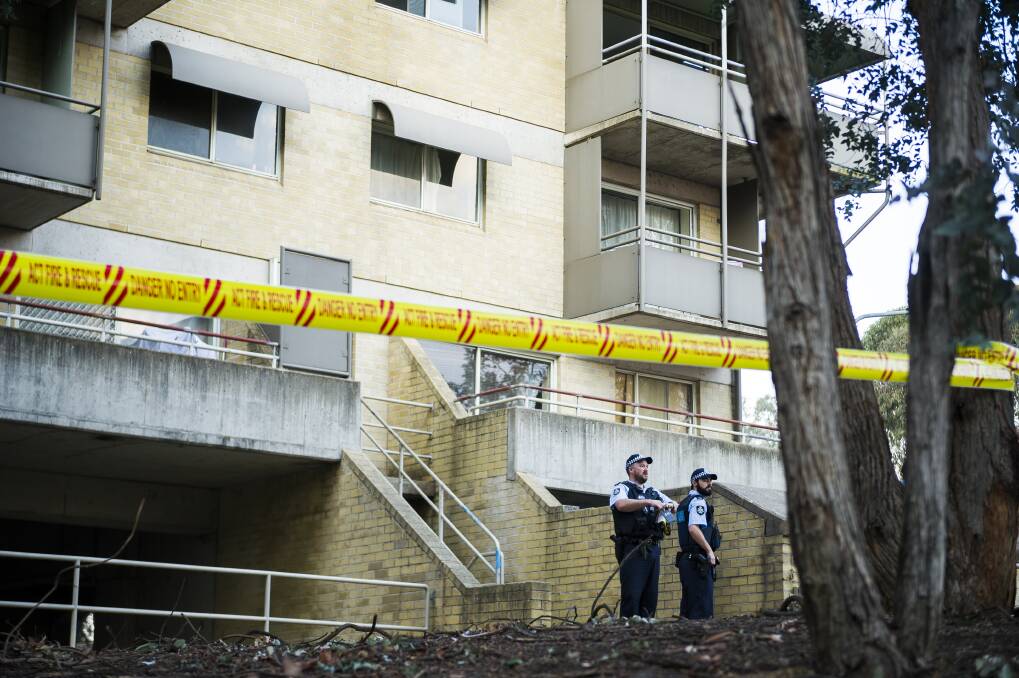 The fire started in the kitchen of the apartment on Howie Court. Photo: Dion Georgopoulos