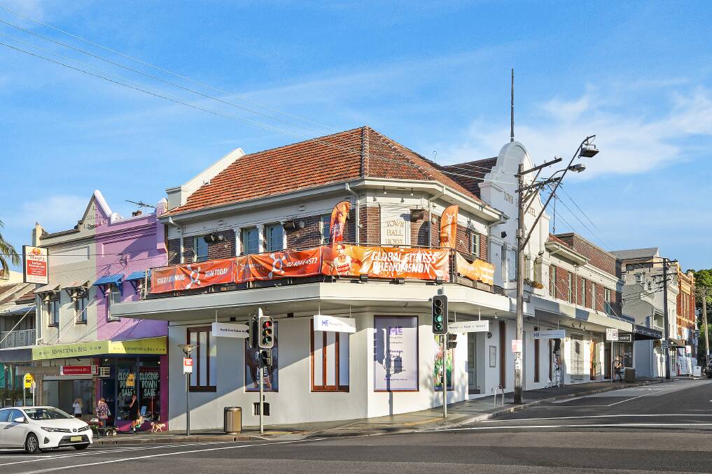 The former Town Hall Hotel in Balmain now houses a gym chain and massage parlour. Photo: AAP