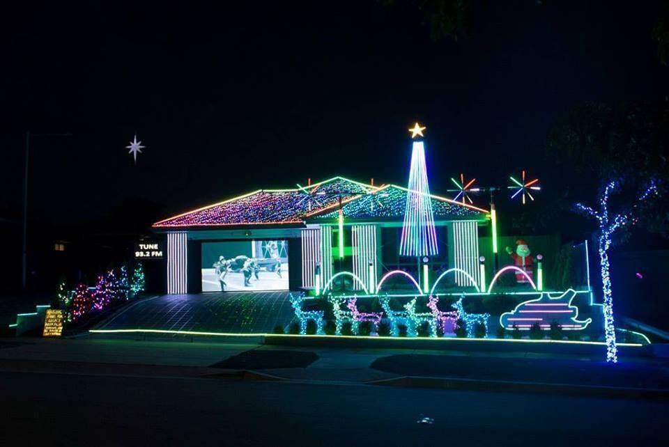 James Petterson's light display in Elia Ware Crescent is raising funds for Legacy Australia. Photo: Facebook
