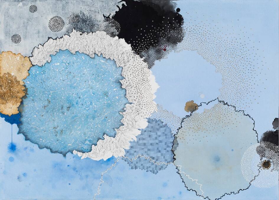Melinda Schawel creates works of considerable lyricism, such as <i>Submerged</I>.