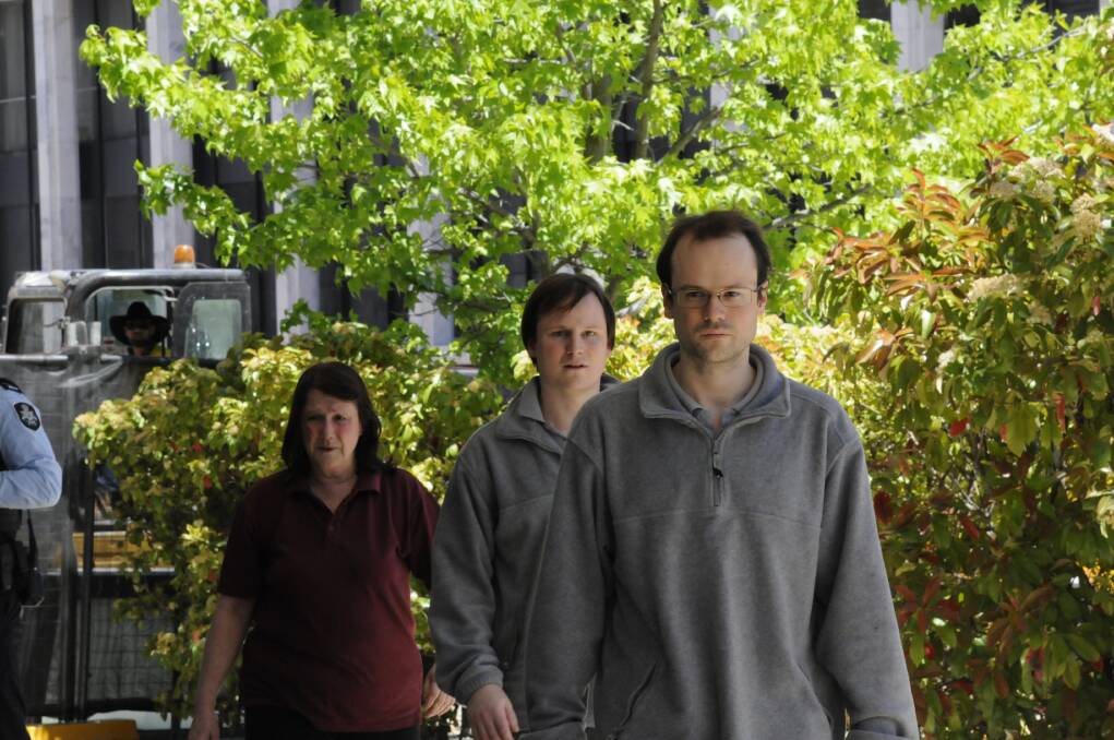 From left, Melissa Beowulf, Bjorn Beowulf and Thorsten Beowulf were released on bail on Wednesday. Photo: Supplied