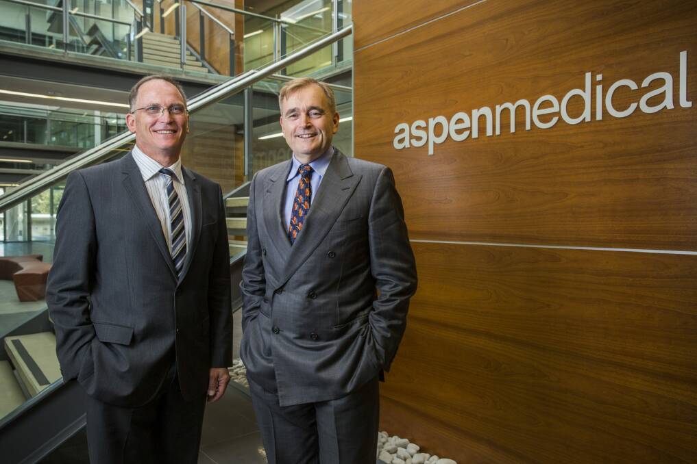 Aspen Medical cofounders Glenn Keys and Dr Andrew Walker. Photo: Sean Davey