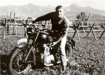 Steve McQueen in a scene from the 1963 movie The Great Escape. Photo: supplied