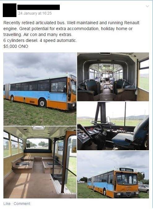 An advertisement for an old ACTION bus posted on Facebook. Photo: Facebook