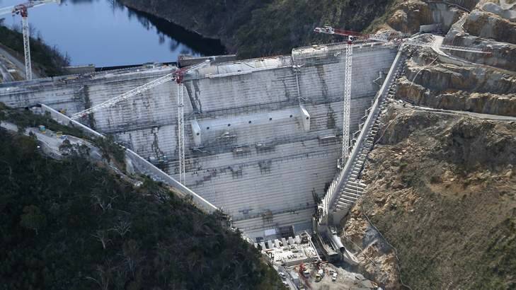 Work on the Cotter Dam. Photo: Jeffrey Chan