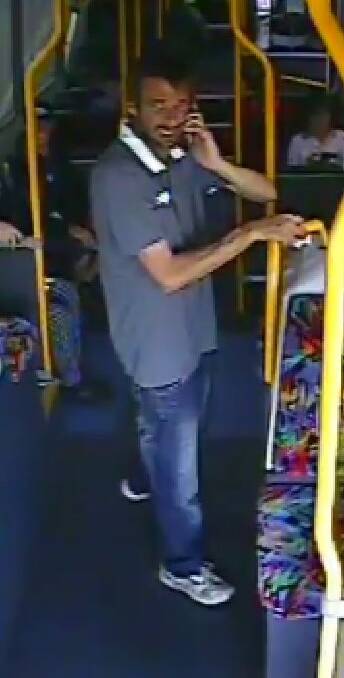 Police are looking for this man, who allegedly spat on a Canberra bus driver on December 14 last year.  Photo: ACT Policing