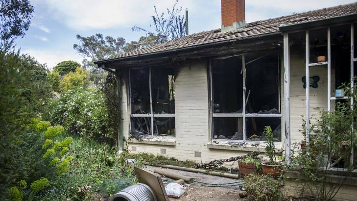 A home on Jordan Place in Watson was guttered on Wednesday night after a fire started in the kitchen. Photo: Rohan Thomson