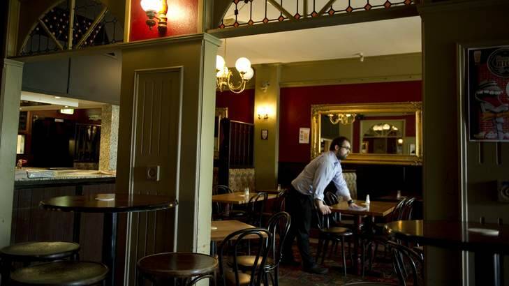 Bar manager of the Durham in Kingston,  Adrian Moran. Photo: Jay Cronan