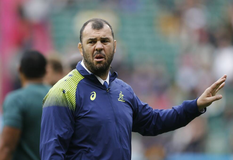 Australia's coach Michael Cheika has praised his side after the win over Scotland.  Photo: Frank Augstein/AP