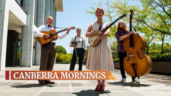 Black Mountain String Band launching the National Folk Festival, which will celebrate its 50th anniversary this year. Photo: Elesa Kurtz