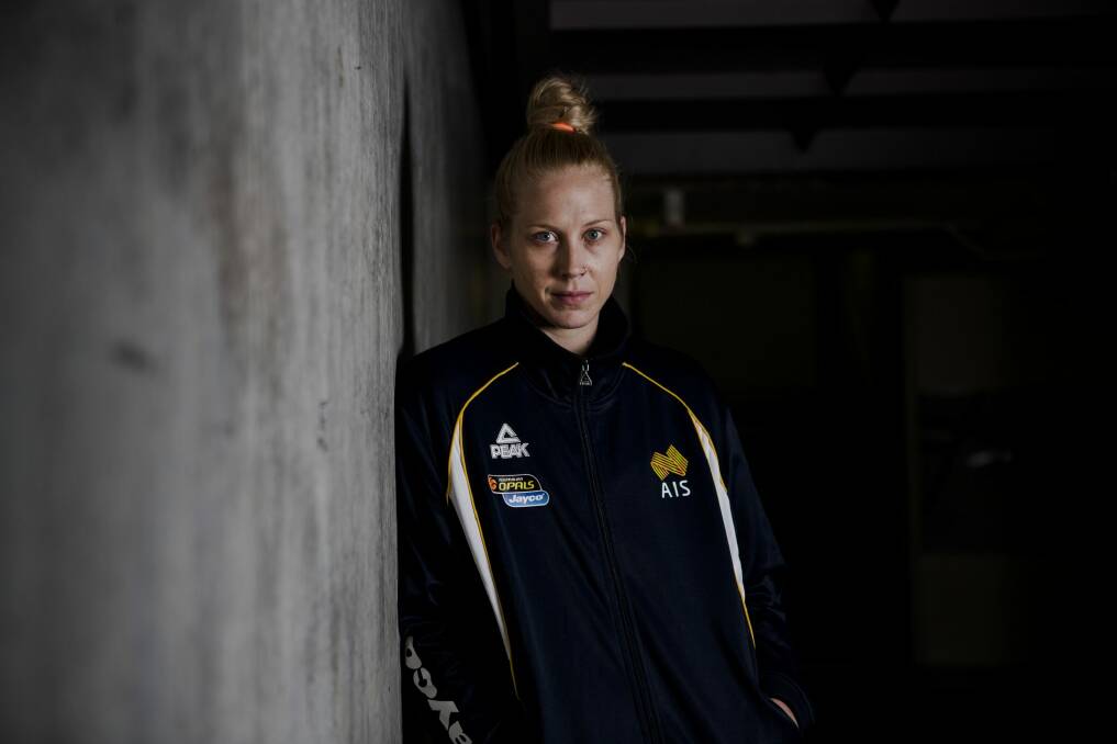 Abby Bishop is racing the clock to be fit for the Olympics after scans found 24 centimetres of blood clots in her arm. Photo: Jamila Toderas