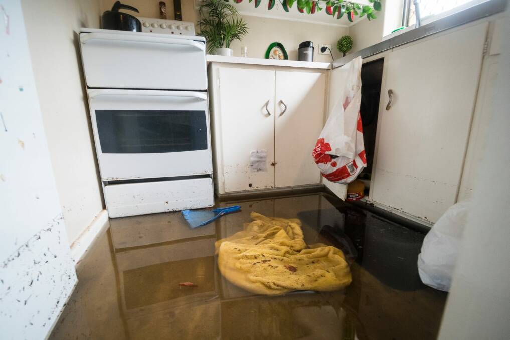Gary Carter's apartment at O'Connor is flooded.  Photo: Dion Georgopoulos