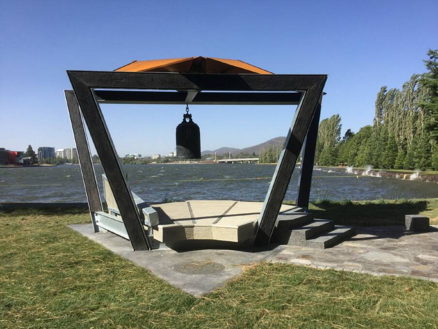 The new pavilion for the Canberra Rotary Peace Bell. Photo: supplied