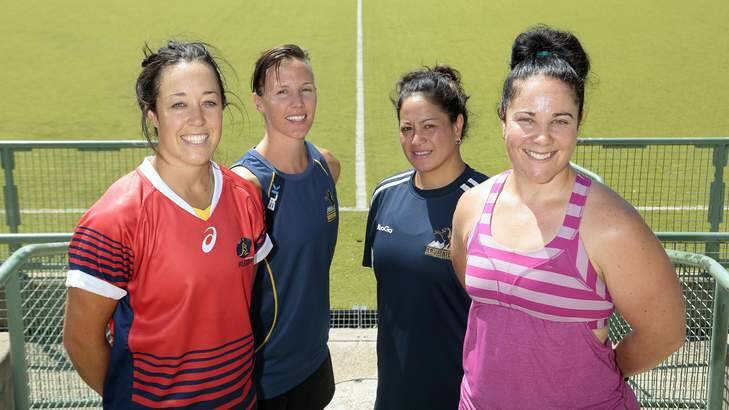 ACT Cup tilt ... Michelle Perry, Shellie Milward, Kamila Wihongi and Louise Burrows. Photo: Jeffrey Chan