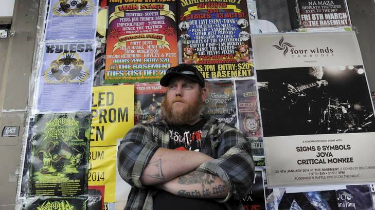 A friend of the victim, is the bar manager at The Basement, in Belconnen, Trent Sheppard, pictured here at the popular music venue. Photo: Graham Tidy