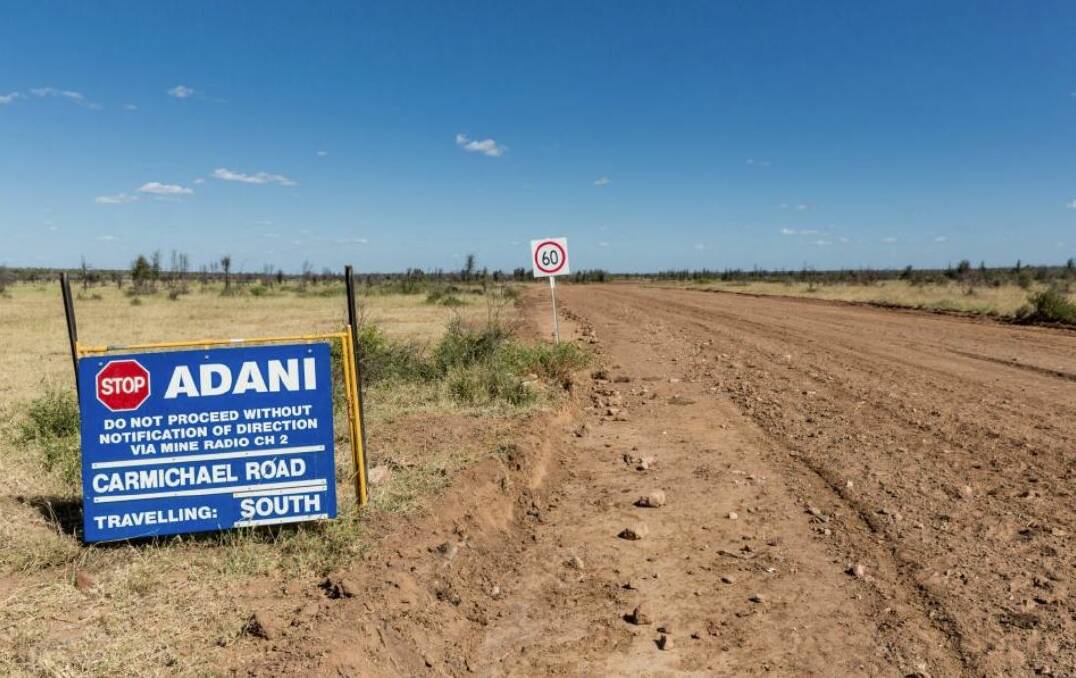 The road to Adani's proposed Carmichael coal mine west of Moranbah. Photo: Supplied