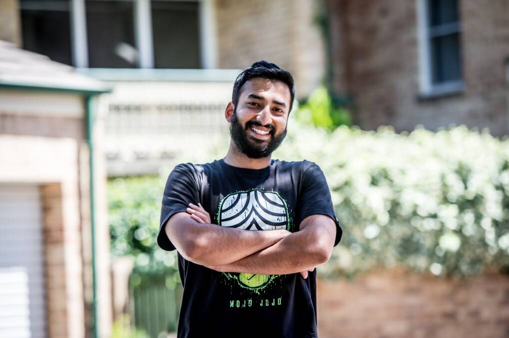 ANU postgraduate student Varun Nair has struggled to find affordable accommodation in Canberra. Photo: Karleen Minney