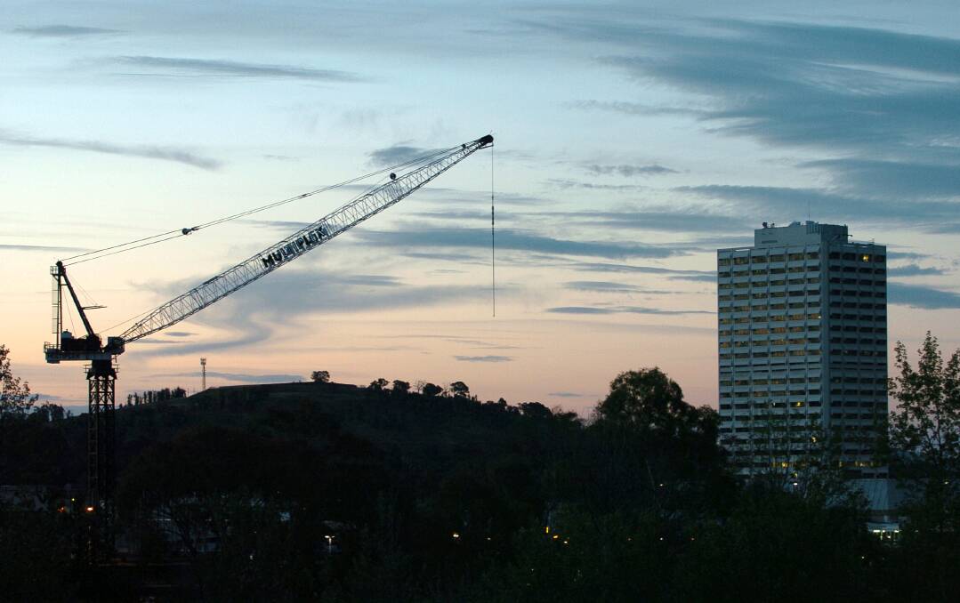 An increasing number of high-rises are being built in Canberra. Photo: Graham Tidy