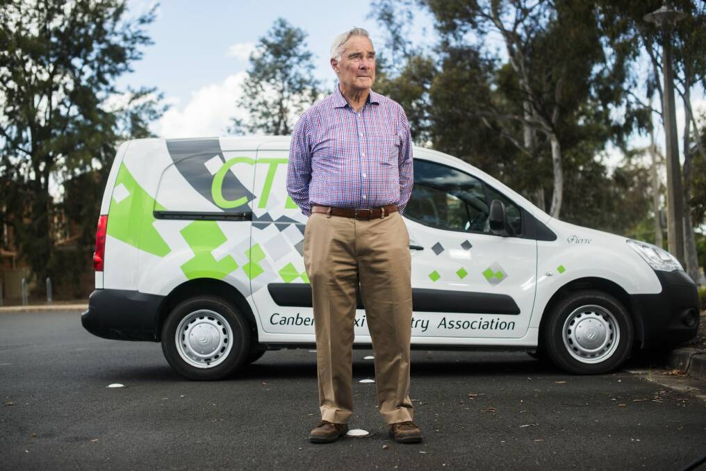 Chairman of the Canberra Taxi Industry Association, John McKeough: exploring legal action. Photo: Rohan Thomson