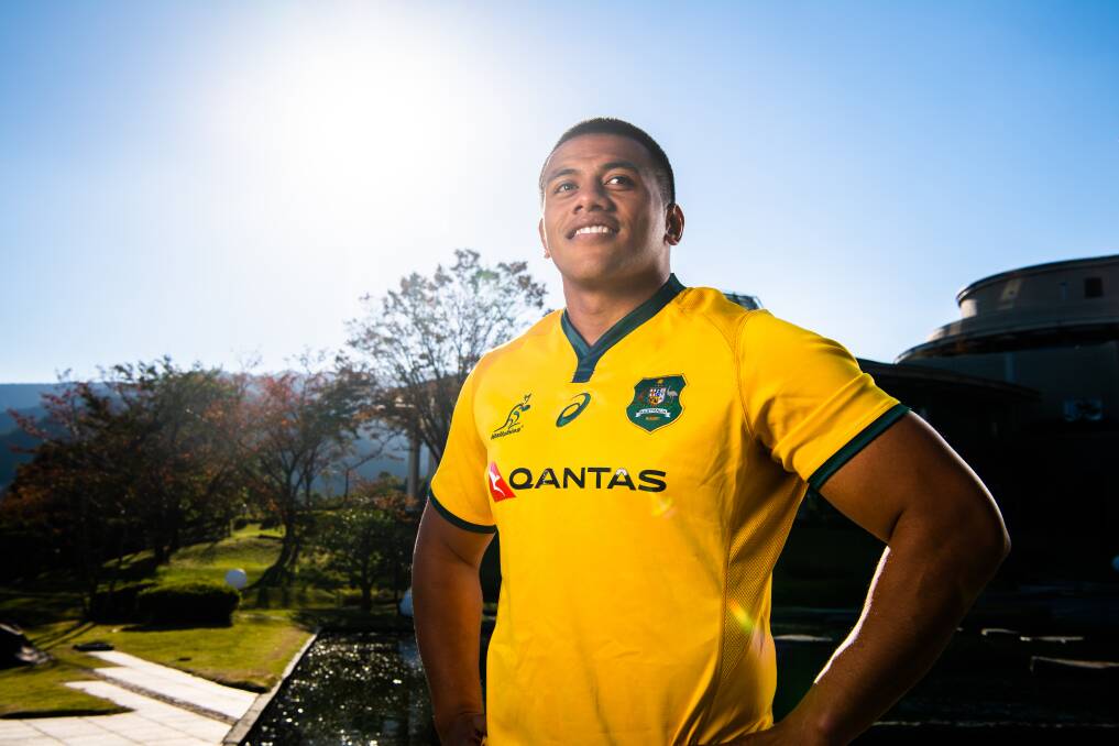 Allan Alaalatoa is staying put in Wallabies gold and at the Brumbies until 2023. Photo: Stuart Walmsley/Rugby Australia