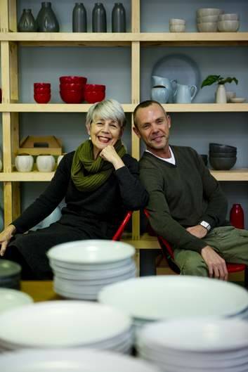 Brian Tunks, of Bison Homewares ,and his mother Jeanette Tunks. Photo: Jay Cronan