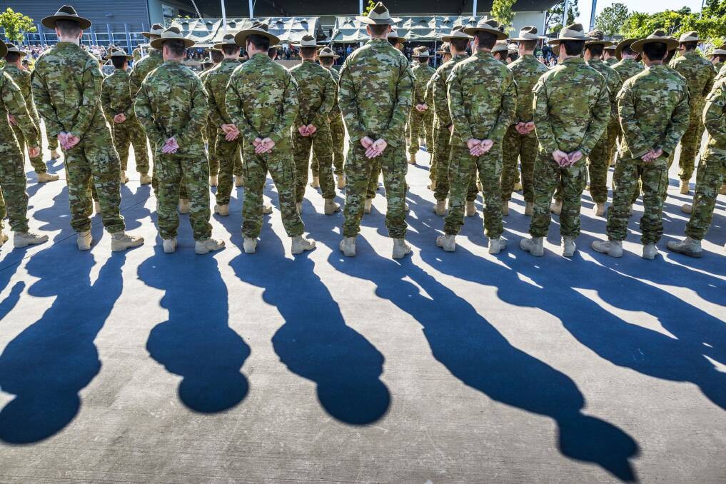 ADF members at Gallipoli Barracks, Enoggera.  Photo: Glenn Hunt